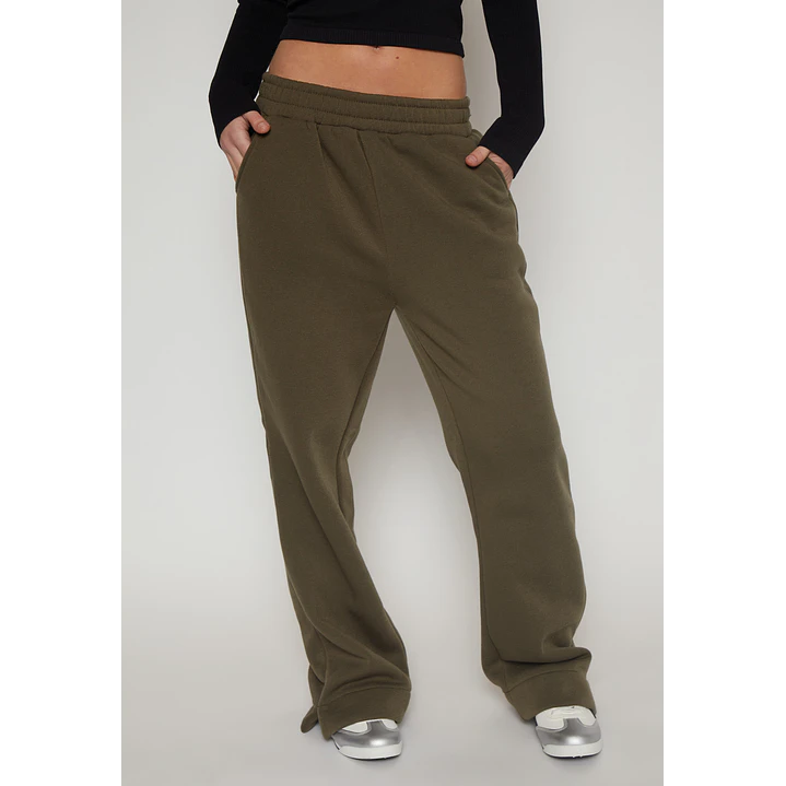 Pantalón Buzo Basic Recto Mujer Verde Familyshop 1
