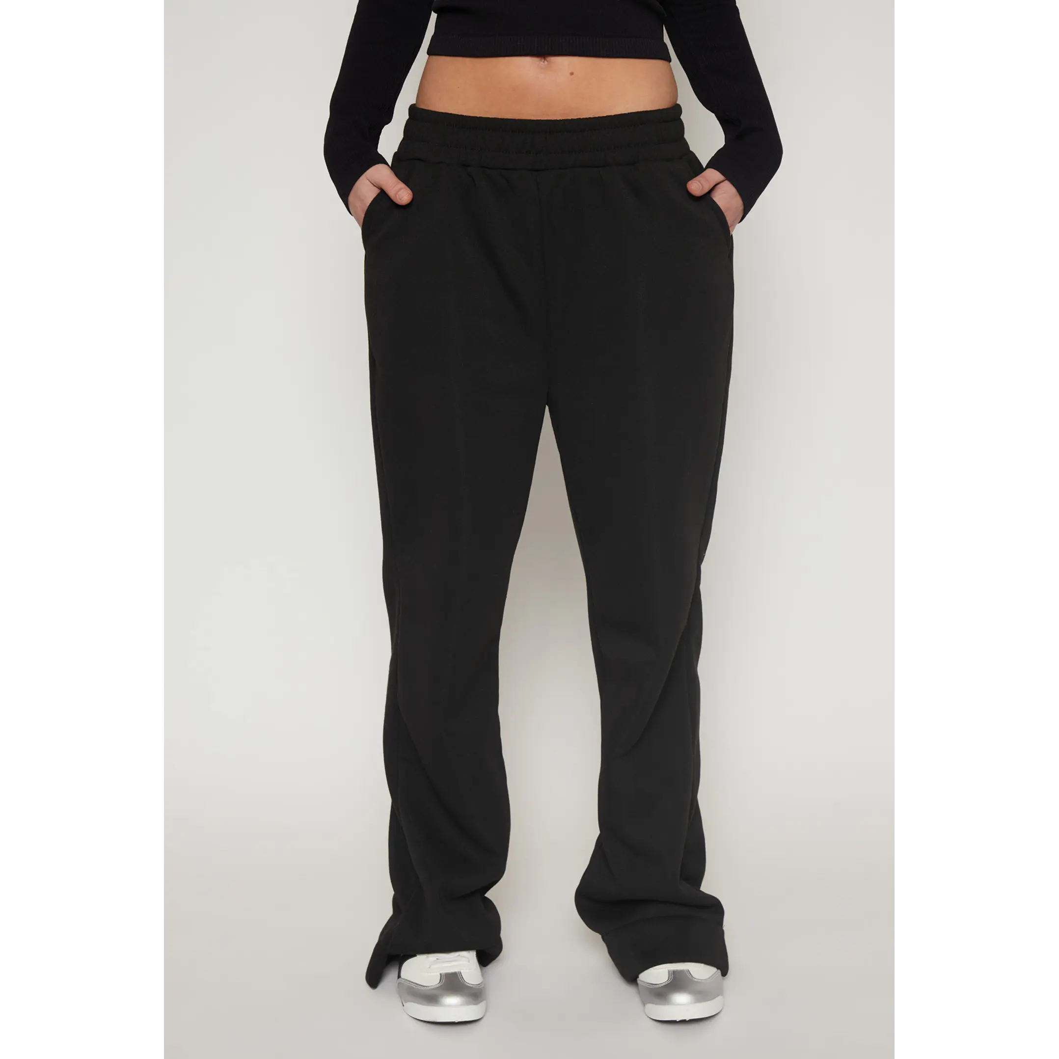 Pantalón Buzo Recto Basic Mujer Negro Familyshop 1