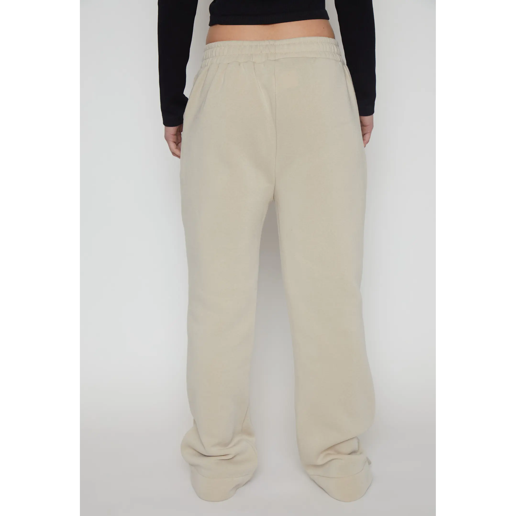 Pantalón Buzo Basic Recto Mujer Beige Familyshop 2