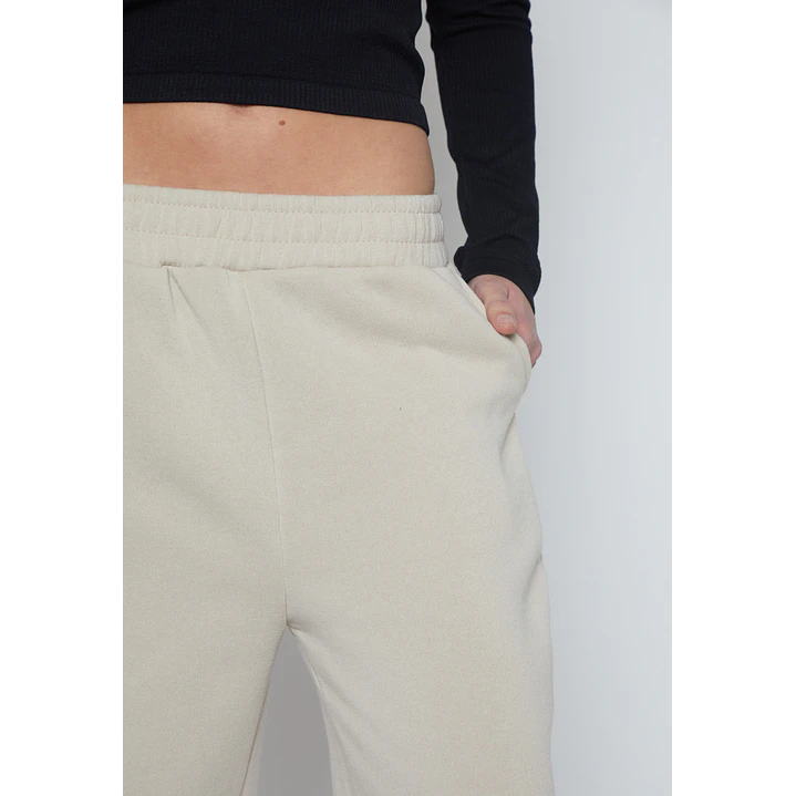 Pantalón Buzo Basic Recto Mujer Beige Familyshop 3