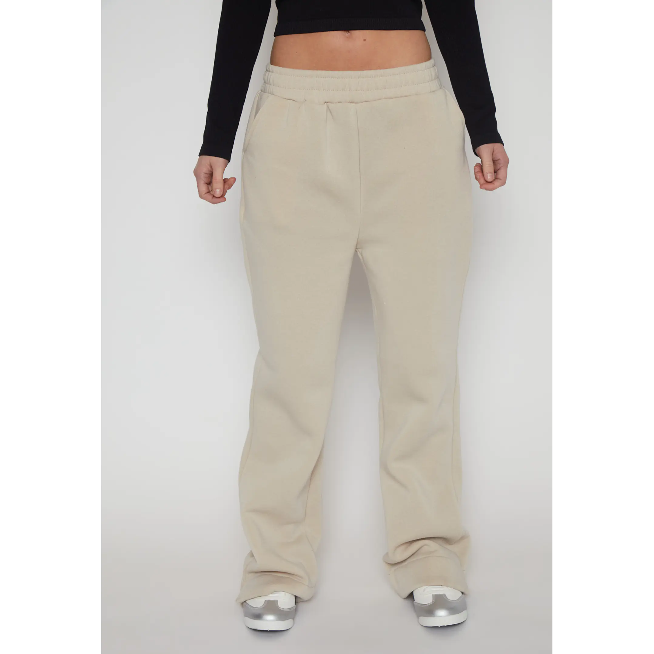 Pantalón Buzo Basic Recto Mujer Beige Familyshop 1