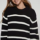 Sweater Rayas Mujer Negro Familyshop - Miniatura 3
