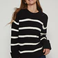 Sweater Rayas Mujer Negro Familyshop - Miniatura 1