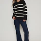 Sweater Rayas Mujer Negro Familyshop - Miniatura 4