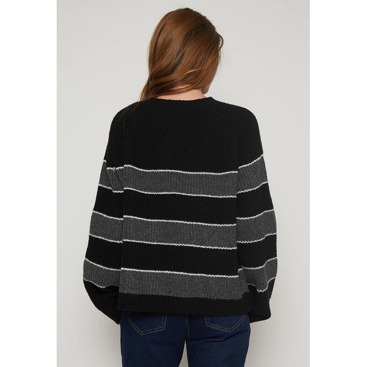 Sweater Franja Mujer Negro Familyshop 2