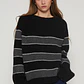 Sweater Franja Mujer Negro Familyshop - Miniatura 1