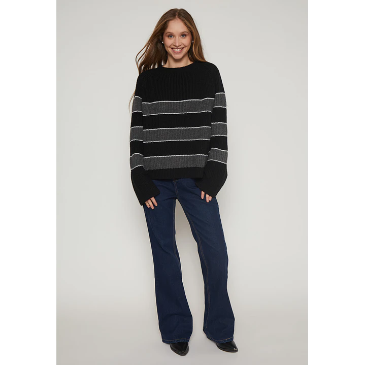 Sweater Franja Mujer Negro Familyshop 4