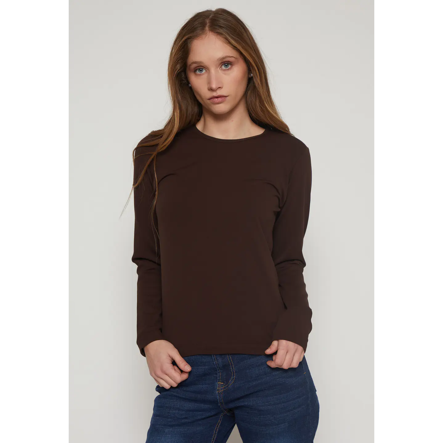 Camiseta Micropolar Mujer Café Familyshop 1