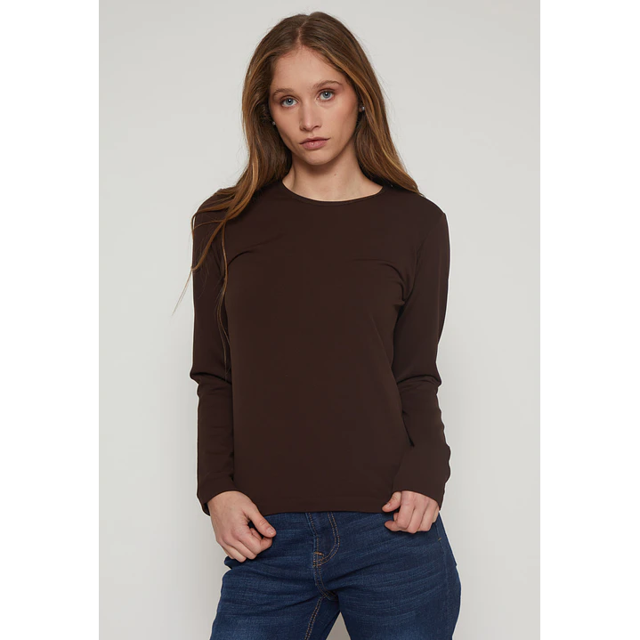 Camiseta Micropolar Mujer Café Familyshop 1