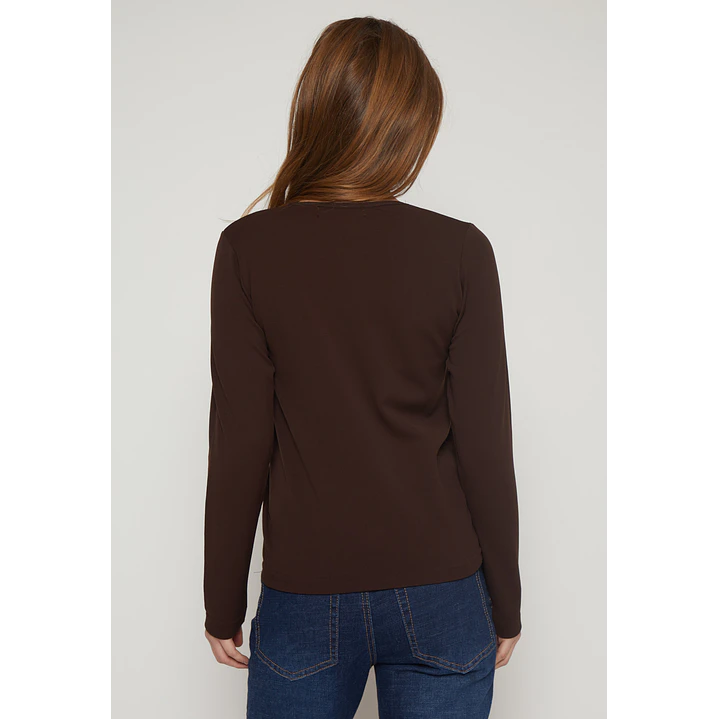 Camiseta Micropolar Mujer Café Familyshop 2