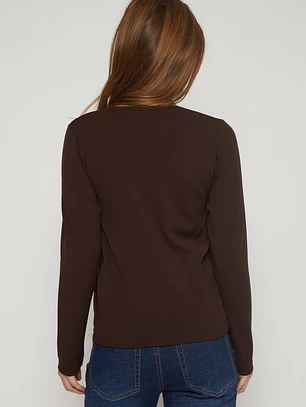 Camiseta Micropolar Mujer Café Familyshop