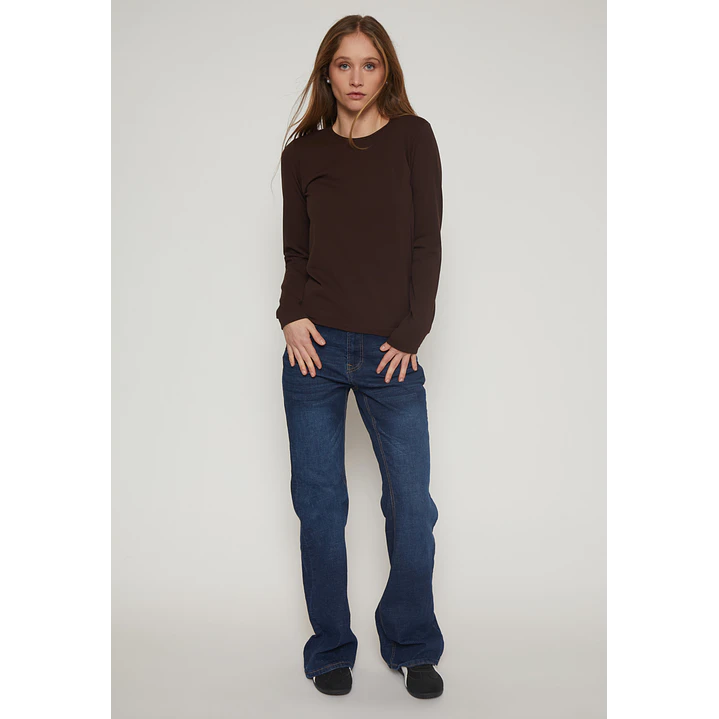 Camiseta Micropolar Mujer Café Familyshop 4