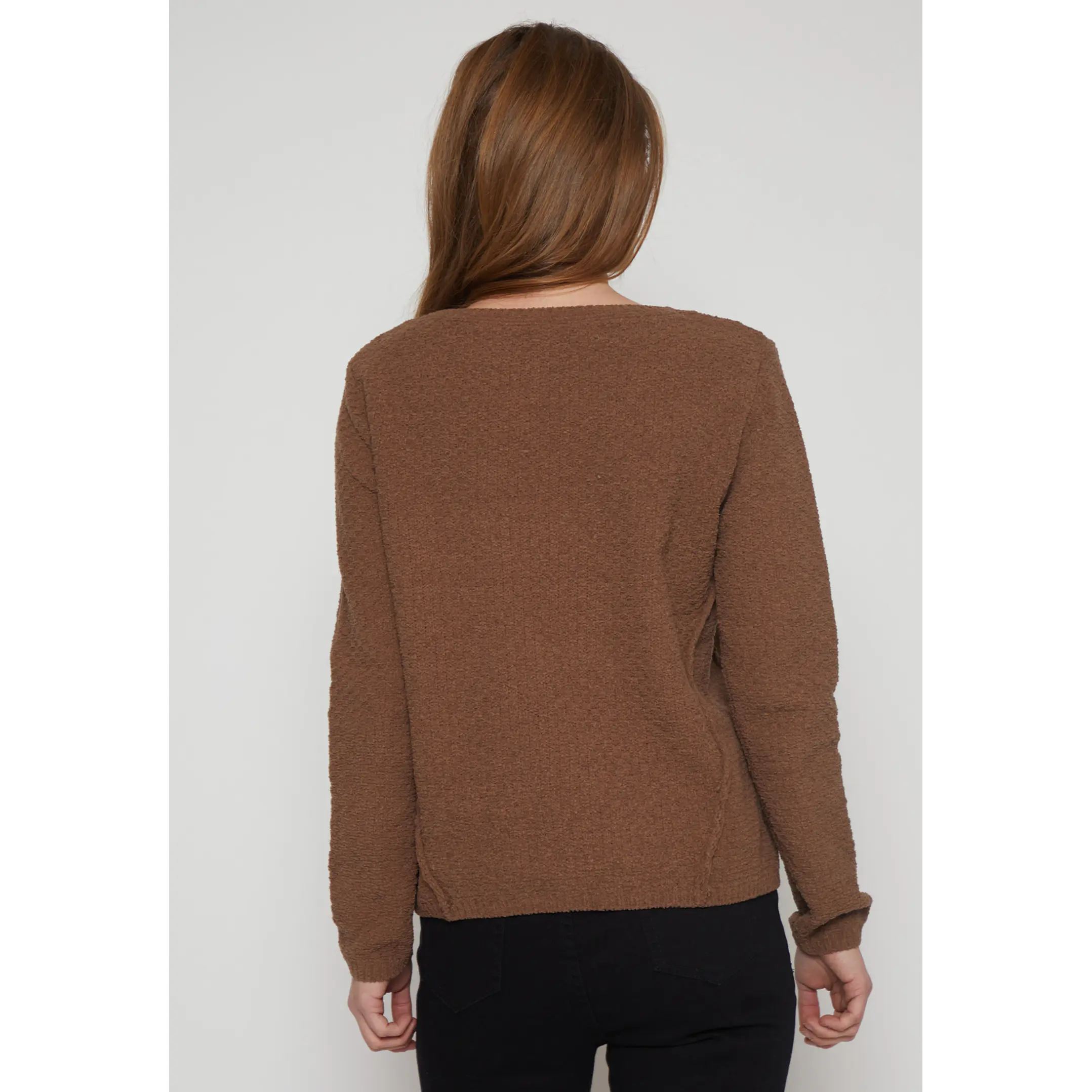 Sweater Chenille Fantasía Mujer Café Familyshop 2