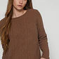 Sweater Chenille Fantasía Mujer Café Familyshop - Miniatura 3