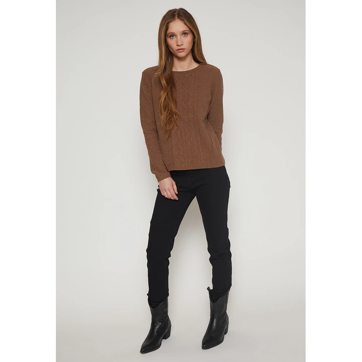 Sweater Chenille Fantasía Mujer Café Familyshop 4