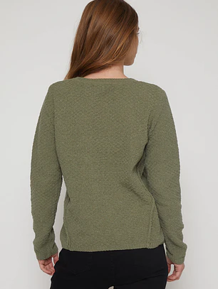 Sweater Chenille Mujer Verde Familyshop