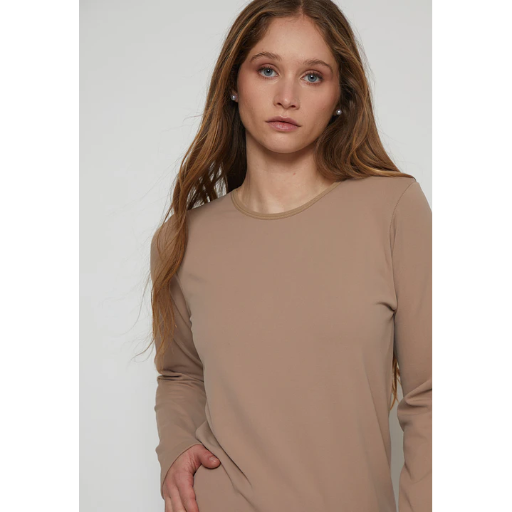 Camiseta Micropolar Mujer Beige Familyshop 3