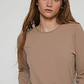 Camiseta Micropolar Mujer Beige Familyshop - Miniatura 3