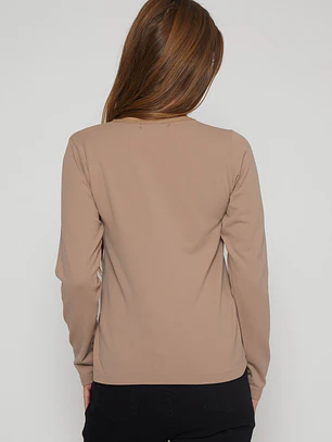 Camiseta Micropolar Mujer Beige Familyshop