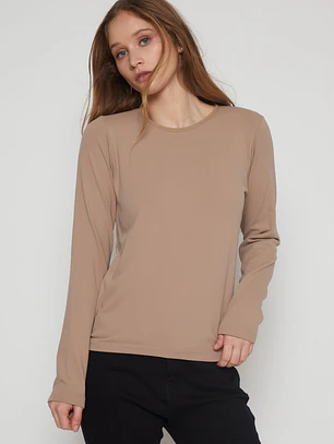 Camiseta Micropolar Mujer Beige Familyshop