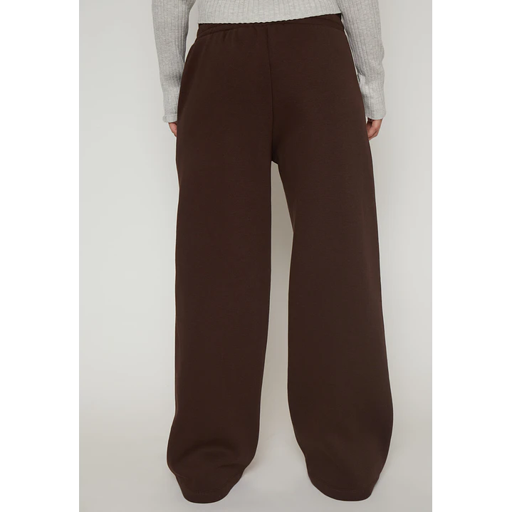 Pantalón Buzo Wide Leg Mujer Café Familyshop 2