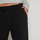 Pantalón Buzo Wide Leg Mujer Negro Familyshop - Miniatura 3