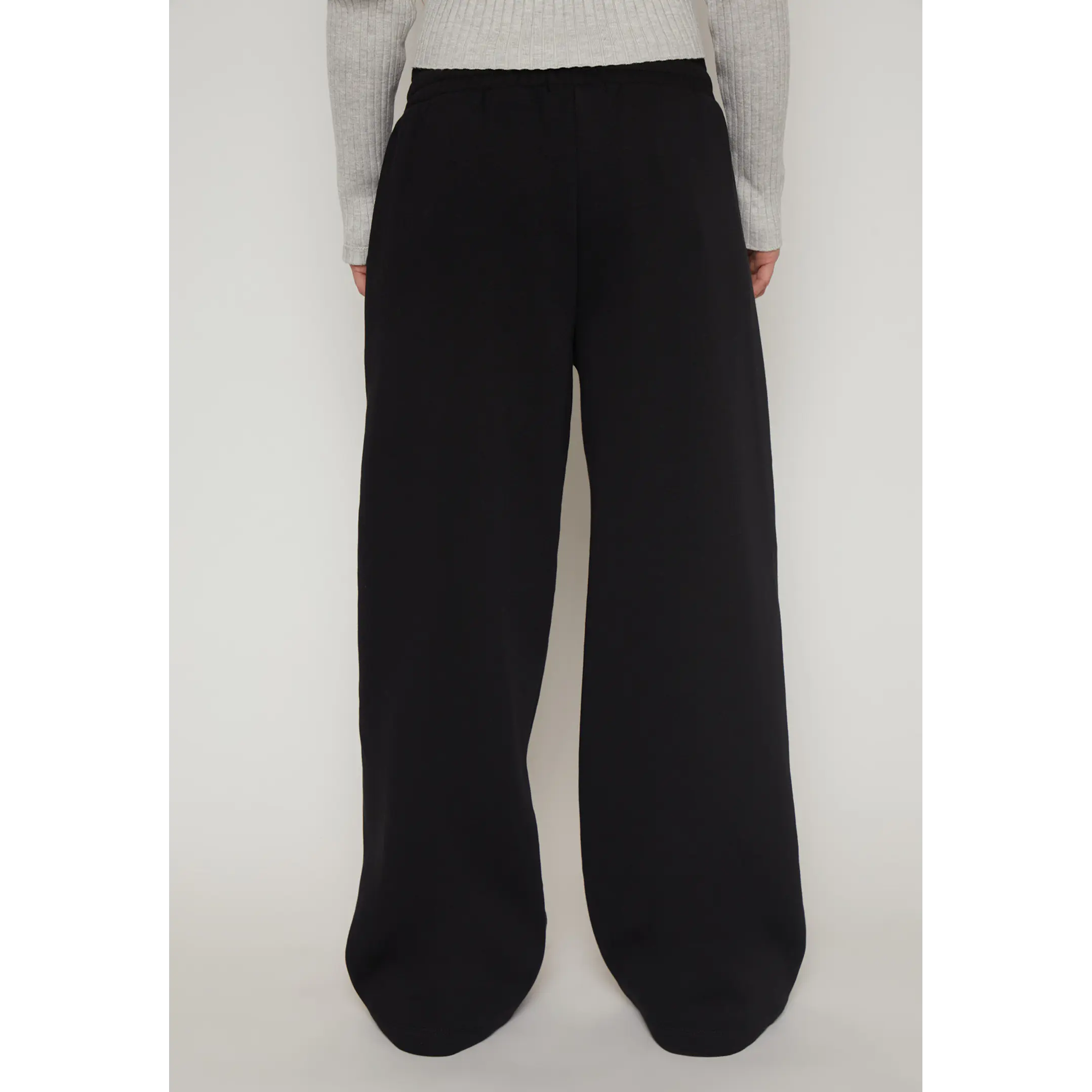 Pantalón Buzo Wide Leg Mujer Negro Familyshop 2