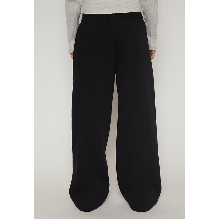 Pantalón Buzo Wide Leg Mujer Negro Familyshop 2