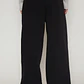 Pantalón Buzo Wide Leg Mujer Negro Familyshop - Miniatura 2