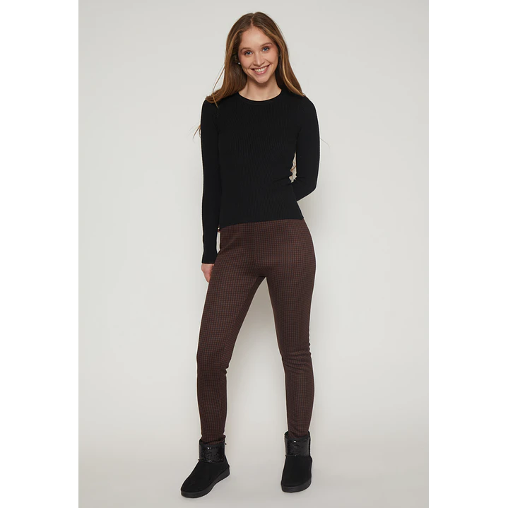 Calza Térmica Cuadros Mujer Café Familyshop 4