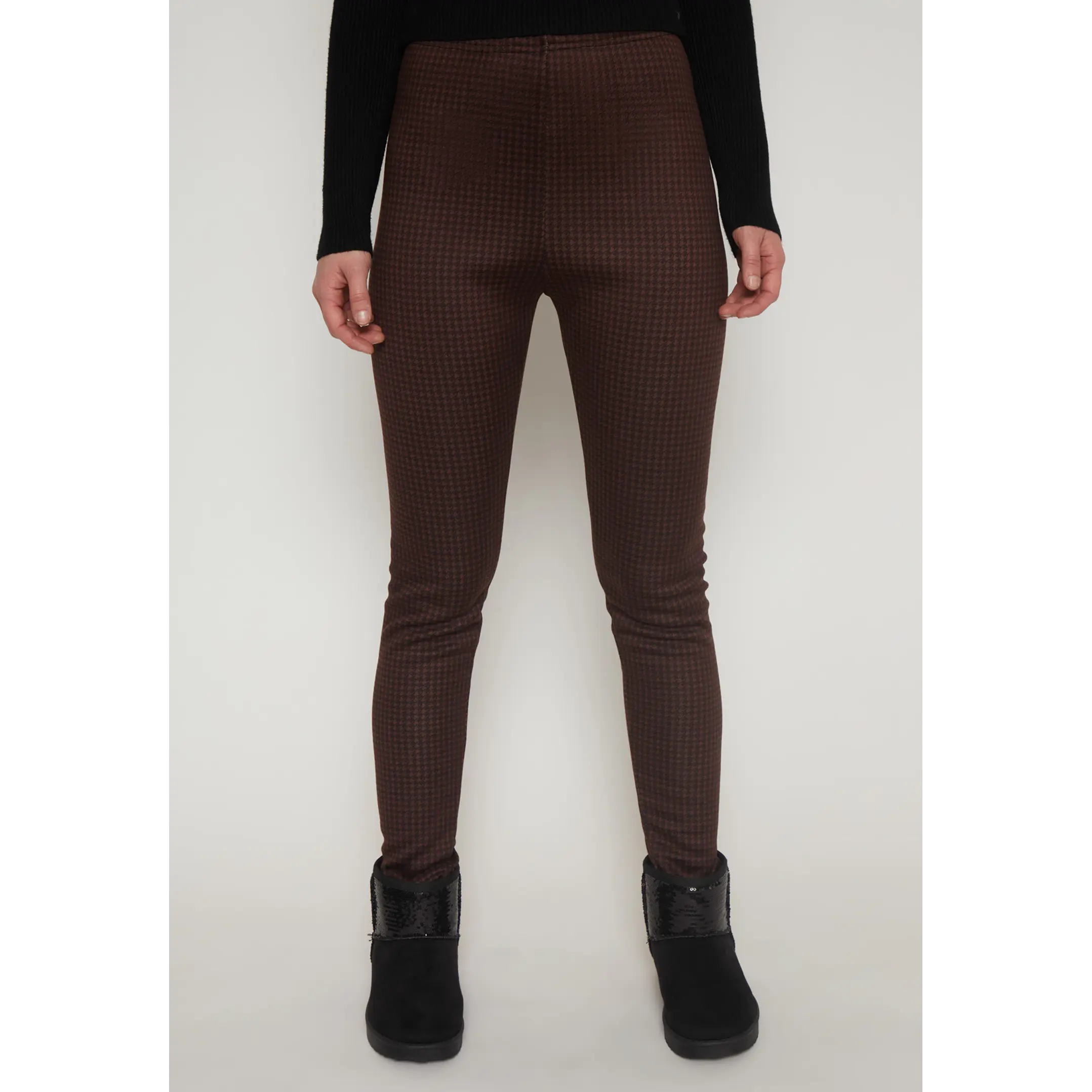 Calza Térmica Cuadros Mujer Café Familyshop 1