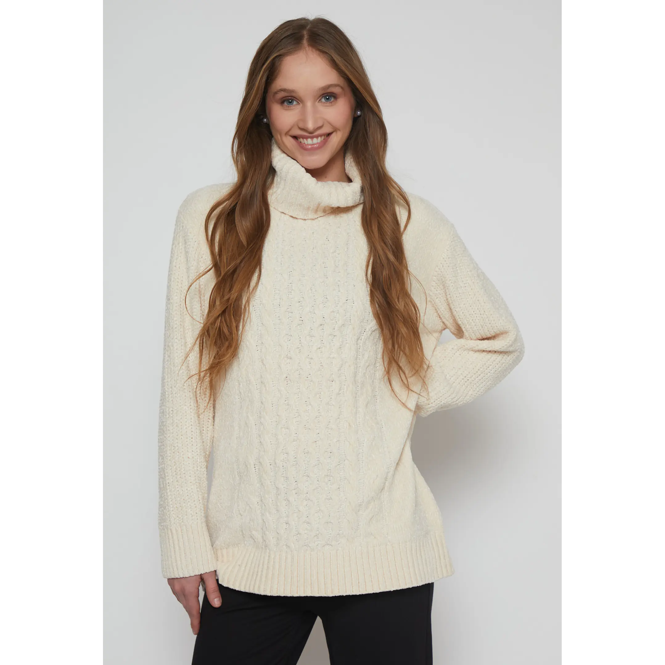 Sweater Chenille Mujer Crudo Familyshop 1