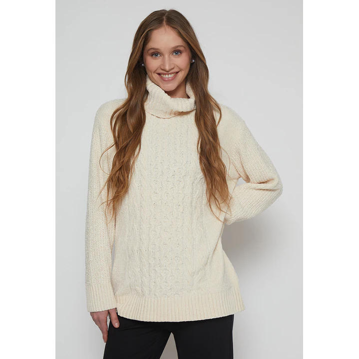 Sweater Chenille Mujer Crudo Familyshop 1