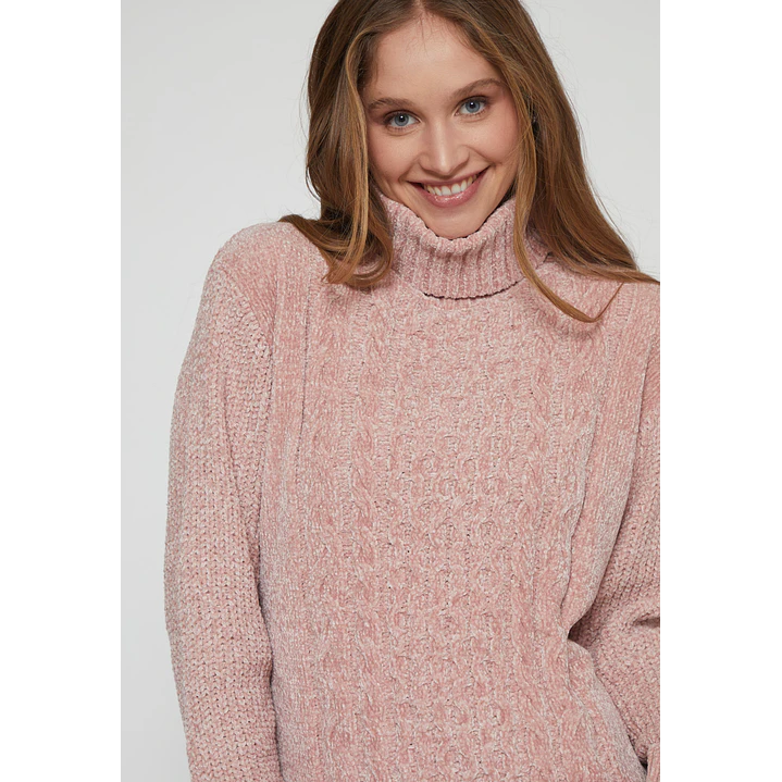 Sweater Chenille Mujer Rosado Familyshop 3