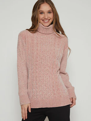 Sweater Chenille Mujer Rosado Familyshop
