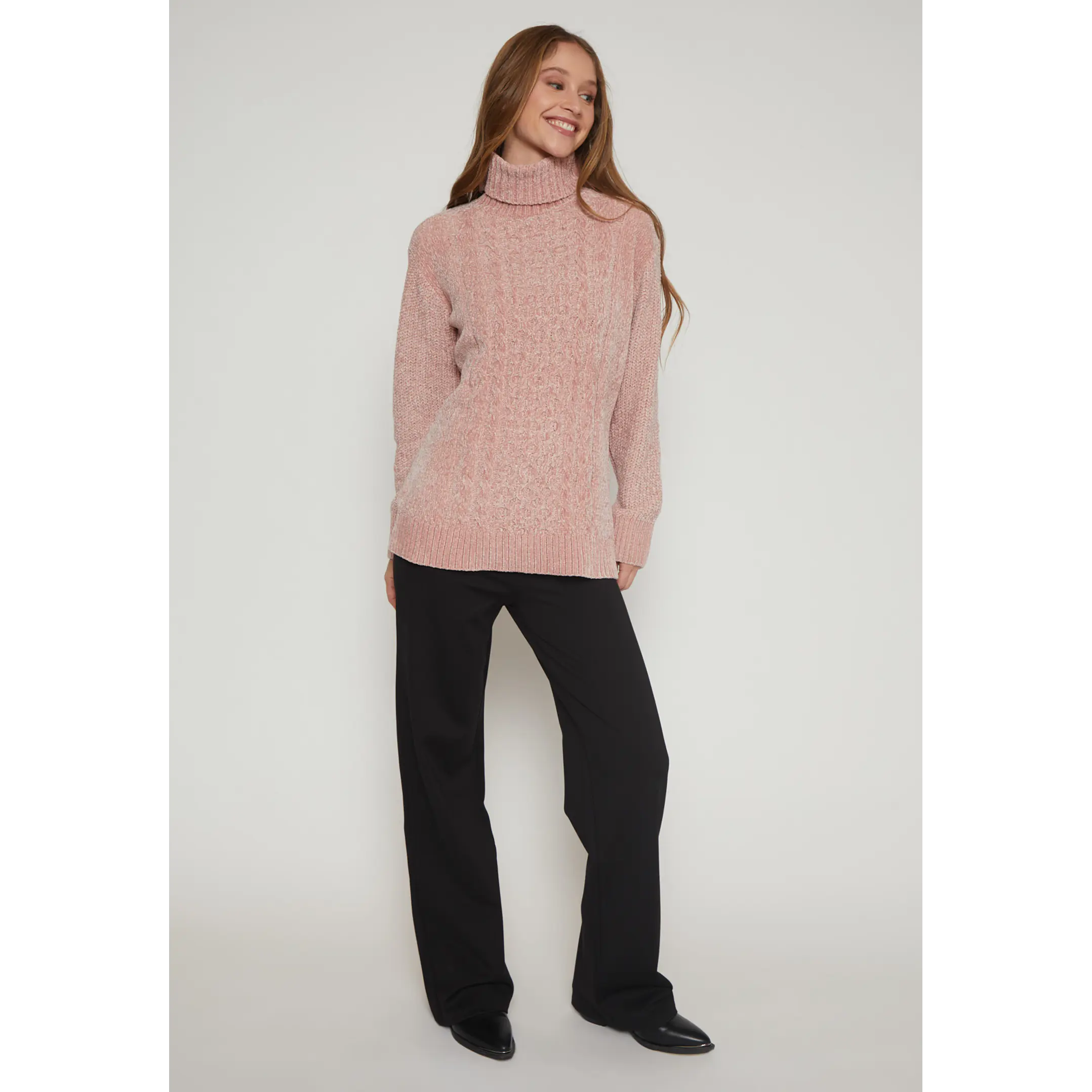 Sweater Chenille Mujer Rosado Familyshop 4