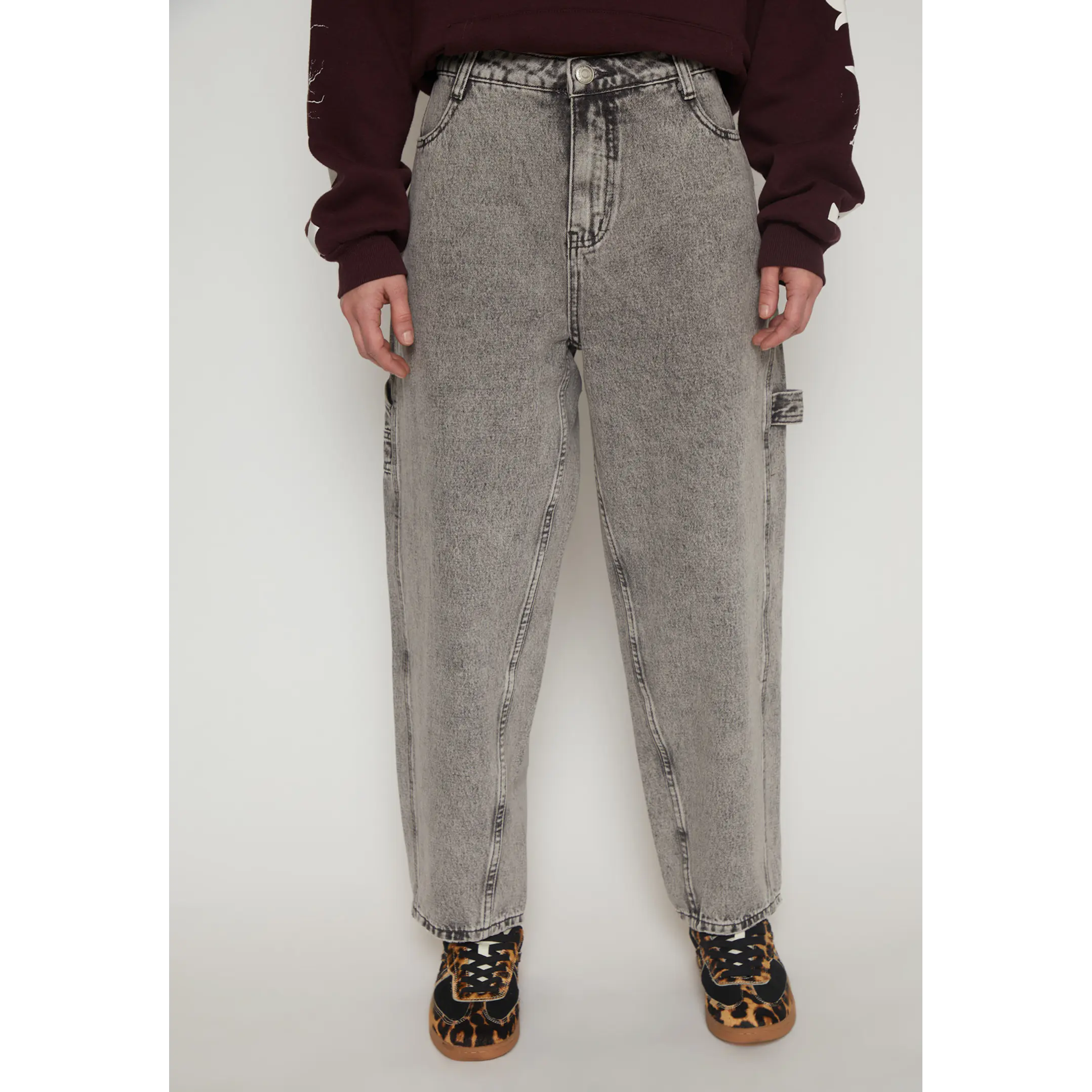 Jeans Barrel Mujer Gris Familyshop 1
