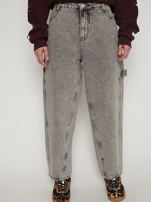 Jeans Barrel Mujer Gris Familyshop