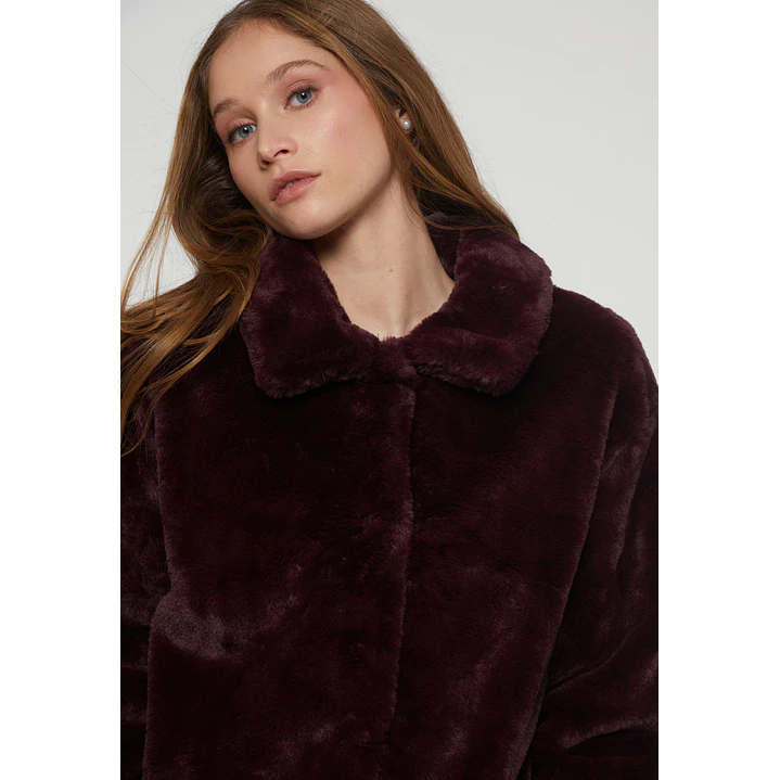 Chaqueta Piel Mujer Burdeo Familyshop 3