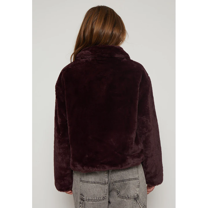 Chaqueta Piel Mujer Burdeo Familyshop 2