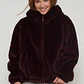 Chaqueta Piel Gorro Mujer Burdeo Familyshop - Miniatura 1