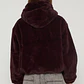 Chaqueta Piel Gorro Mujer Burdeo Familyshop - Miniatura 2