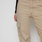 Pantalón Wide Leg Cargo Mujer Beige Familyshop - Miniatura 3