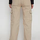 Pantalón Wide Leg Cargo Mujer Beige Familyshop - Miniatura 2