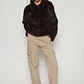 Pantalón Wide Leg Cargo Mujer Beige Familyshop - Miniatura 4