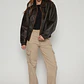 Chaqueta Efecto Piel Mujer Café Familyshop - Miniatura 4