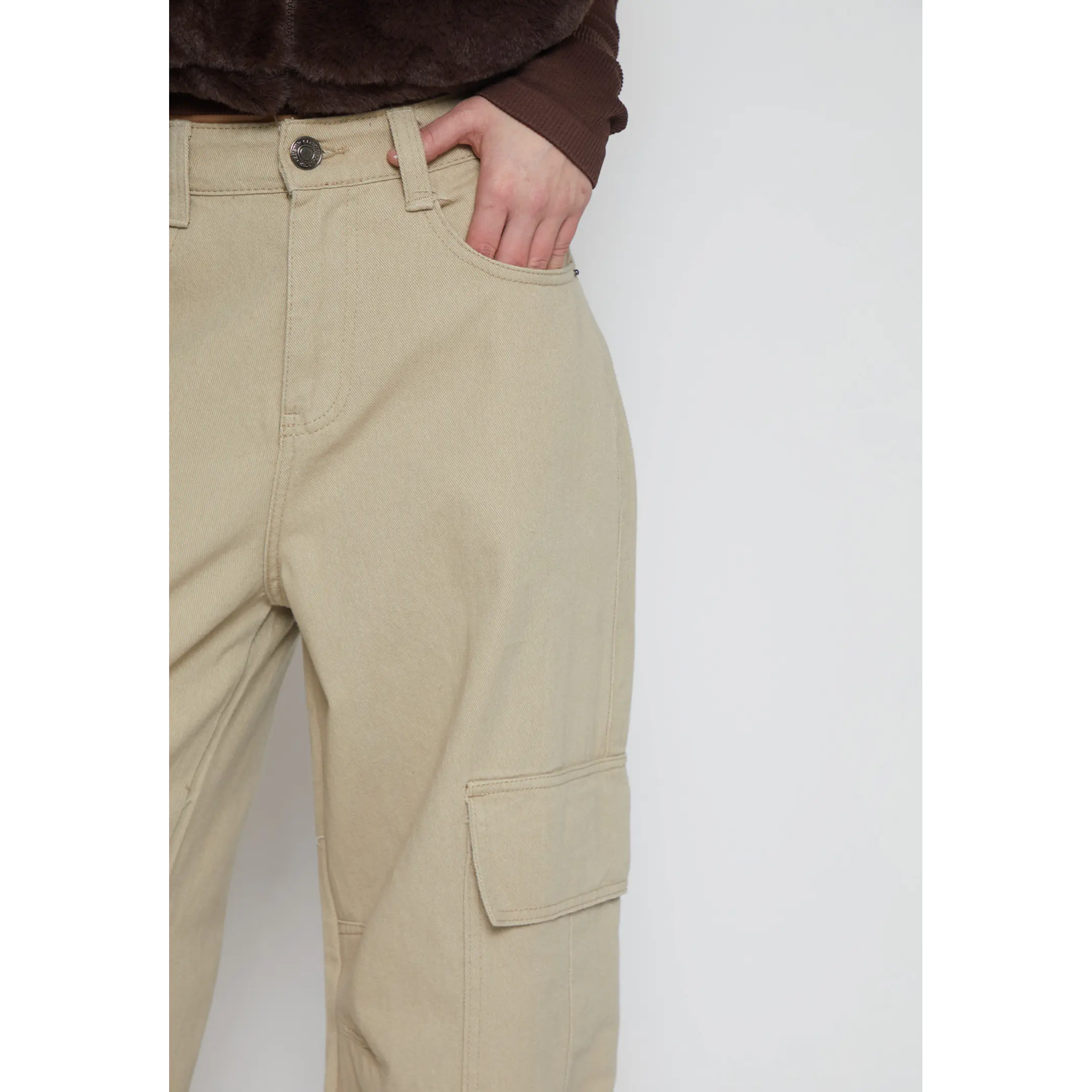 Pantalón Cargo Mujer Beige Familyshop 3
