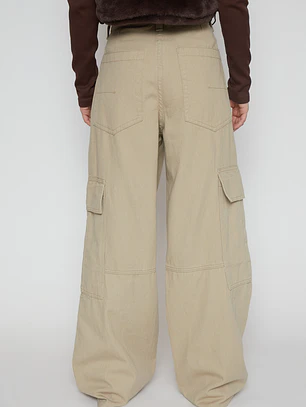 Pantalón Cargo Mujer Beige Familyshop