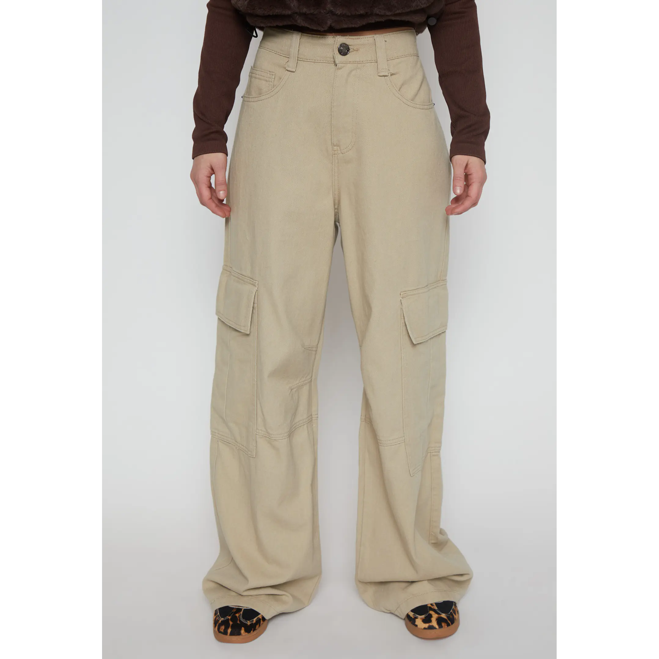 Pantalón Cargo Mujer Beige Familyshop 1