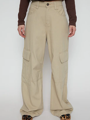 Pantalón Cargo Mujer Beige Familyshop